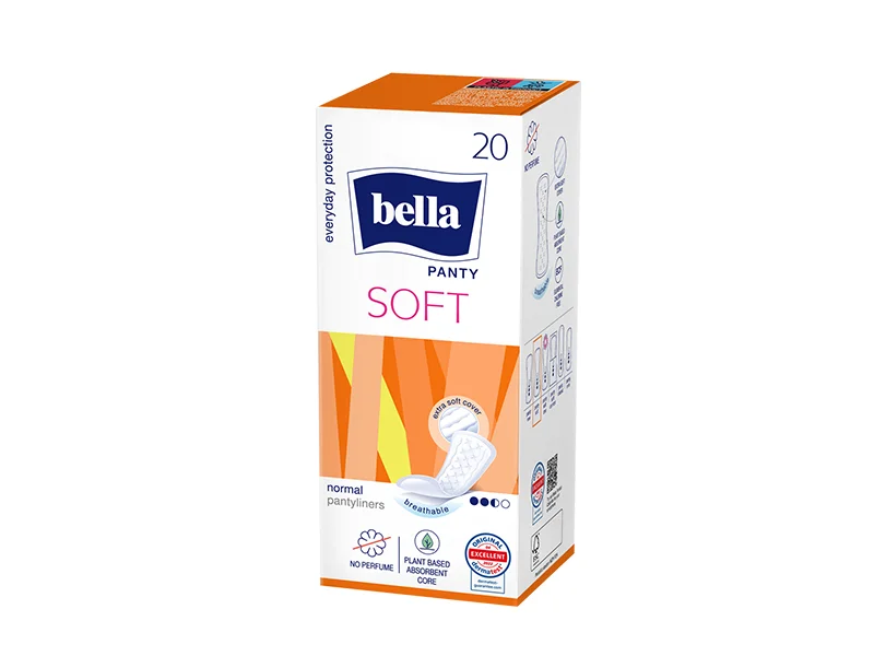 Bella Panty Soft Panty Liners, 60 Pieces