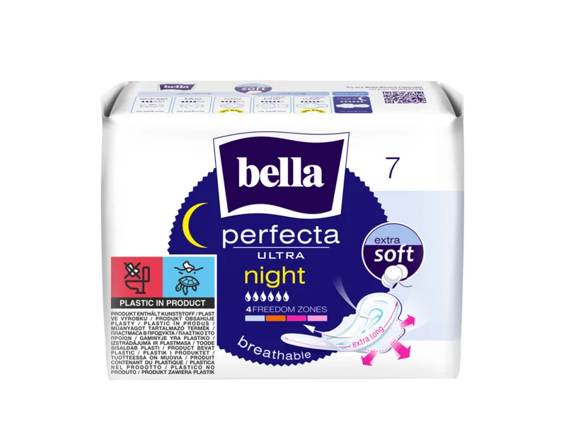 Bella Perfecta Ultra Night Extra Soft Sanitary Napkins, 14 Pieces